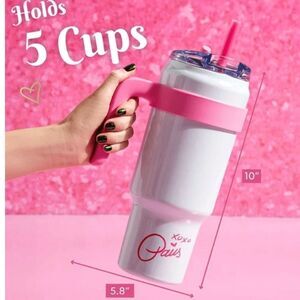 Paris Hilton White Iridescent Stainless Steel Tumbler